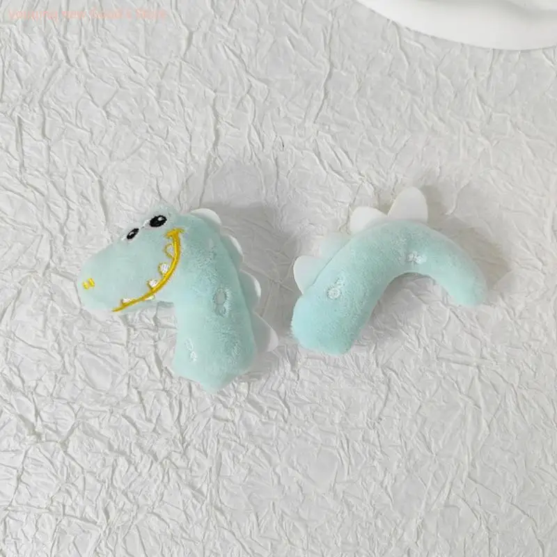 49ME 5set Cartoon Dinosaur Shape Head/Tail Shape Applique for DIY Doll Toy Hat Sewing Supplies Patches Hair Clip Decor