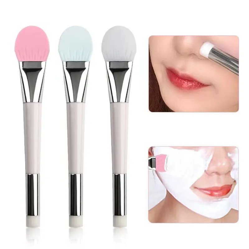 Double-ended silicone mask brush, soft bristle mud mask brush, dual-purpose face application beauty brush 1