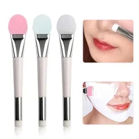 Double-ended silicone mask brush, soft bristle mud mask brush, dual-purpose face application beauty brush