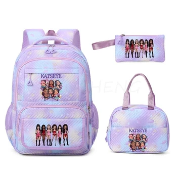 Zaino alla Moda con Stampa Divertente Katseye per Ragazze, Ragazzi, Studenti, Adolescenti, Bambini, Regalo per Bambini, Borsa Casual da Scuola per Donne