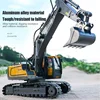 New Remote Control Car 5/11 Channel Excavator Large Engineering  Toy Yigong Kids Simulation  Alloy Excavator Boy Adult Toy Gift 6