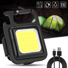 

Flash Light Pocket Clip Mutifuction Portable Flashlight Pocket Work Light USB Charging Small Keychain Lamp for Outdoor Camping