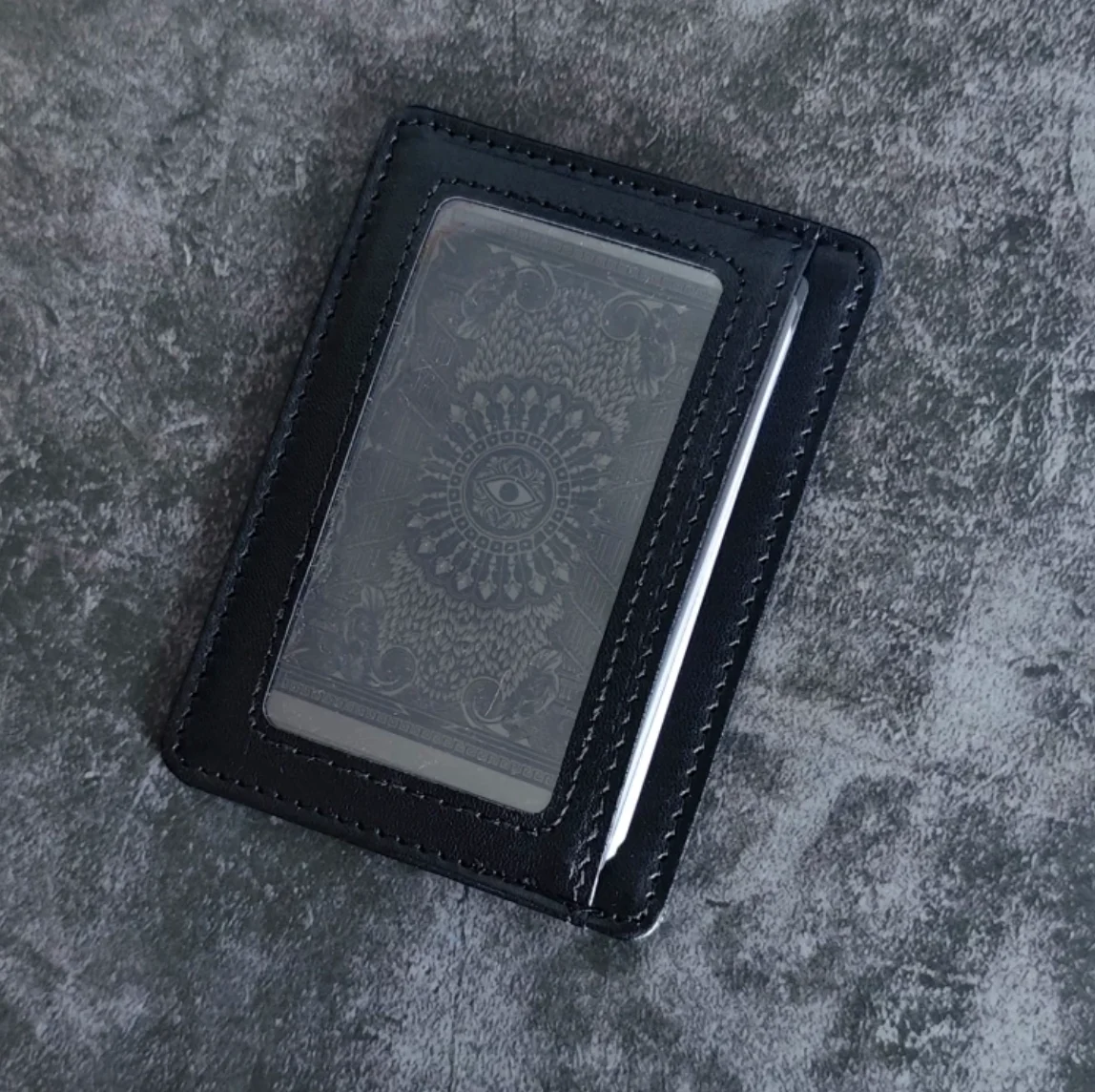 Portafoglio Ombra: Trucchi di Magia da Vicino, Illusioni, Gimmick, Accessori per Mentalismo, Portafoglio con Indice e Funzione Peek Integrati, Borsa in Pelle Magia - immagine 2