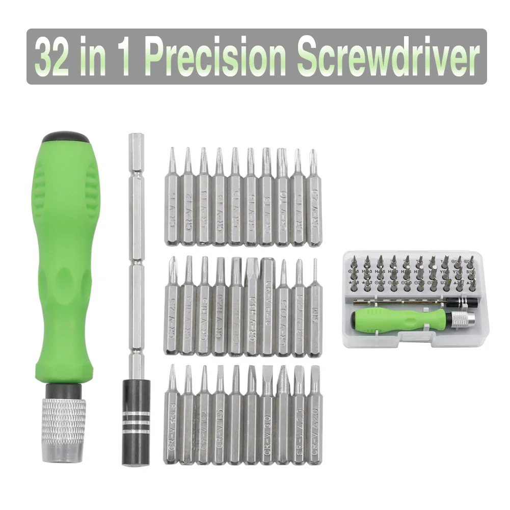 

Creative 32 In 1 Screwdriver Set Precision Mini Magnetic Screwdriver Bits Kit Phone Mobile IPad Camera Maintenance Tool Repair