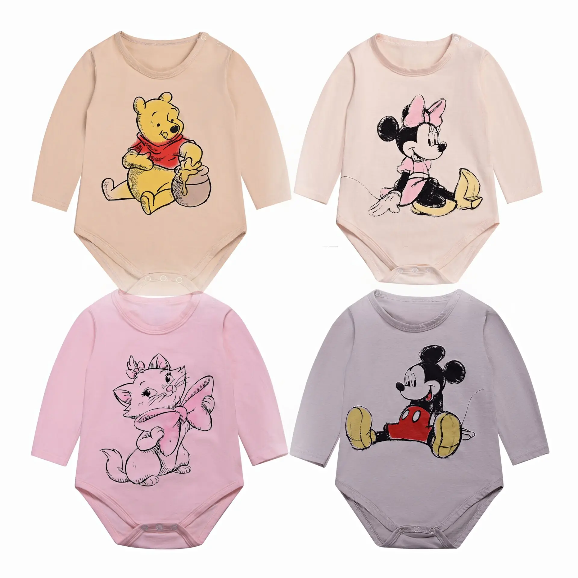 Baby Girl Long Sleeve Disney Bodysuit Disney Newborn Baby Romper Long