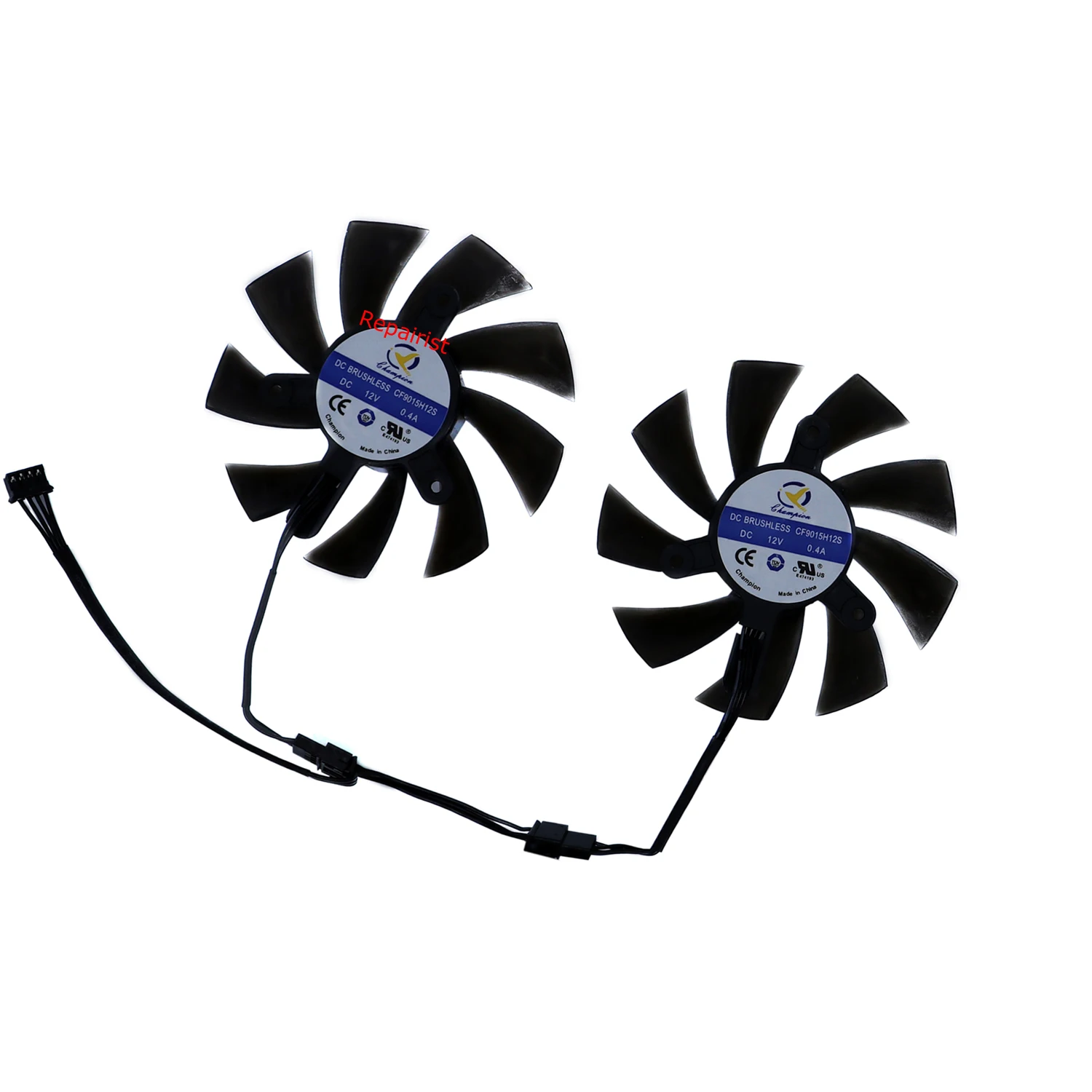 CF9015H12S ,그래픽 카드 선풍기, XY-D09015B,VGA 쿨러, 51Risc RX580 8G gaming 게임용, SHELI 51RISC RX 580 8GB 2048SP, 세트당 2 개