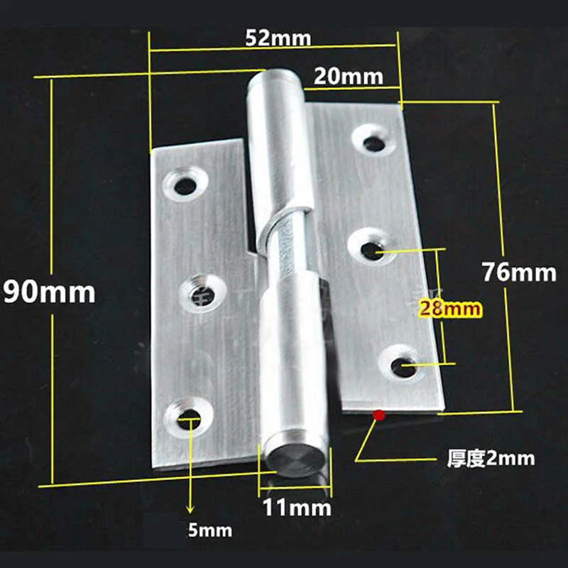 Stainless Steel Flag Shape Detachable Hinge, 3 Inch Lifting Hinge Bathroom, Automatically Close The Door Back Removable Hinges