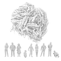 1:50 White Figures Architectural Model Human Scale HO Model Plastic Peoples,10 Pieces 1