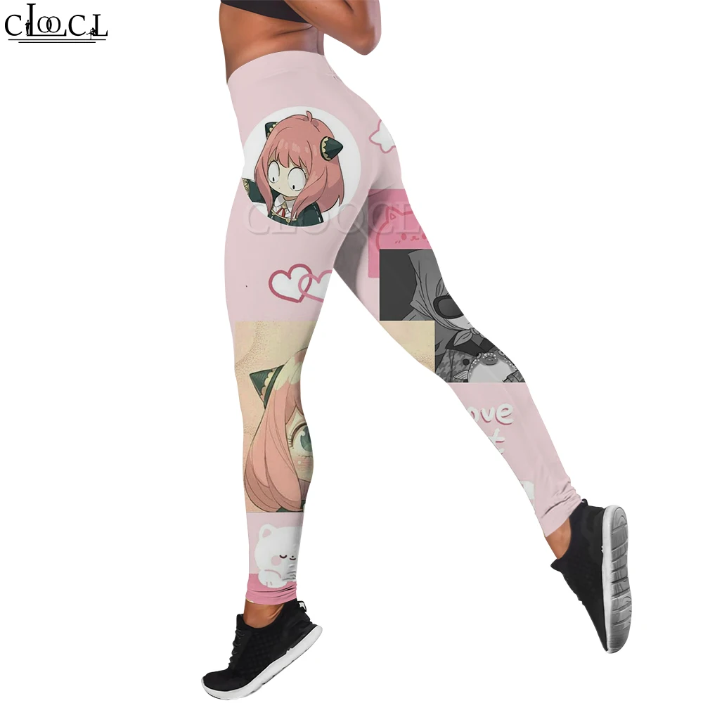 

CLOOCL Women Fitness Leggings Anime SPY×FAMILY Print Trousers Tights Jogging Cycling Yoga Pants 2022 New Push-Up Leggings