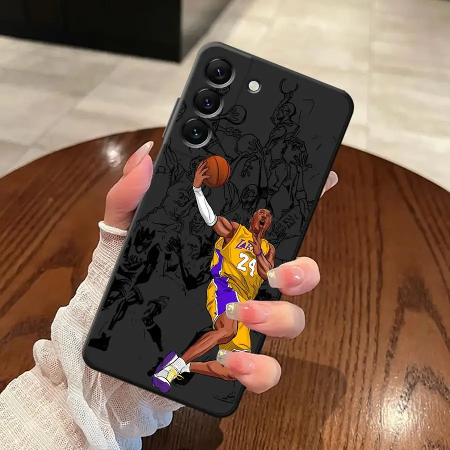 Black Soft Phone Cover with Cute Basketball Star Design
