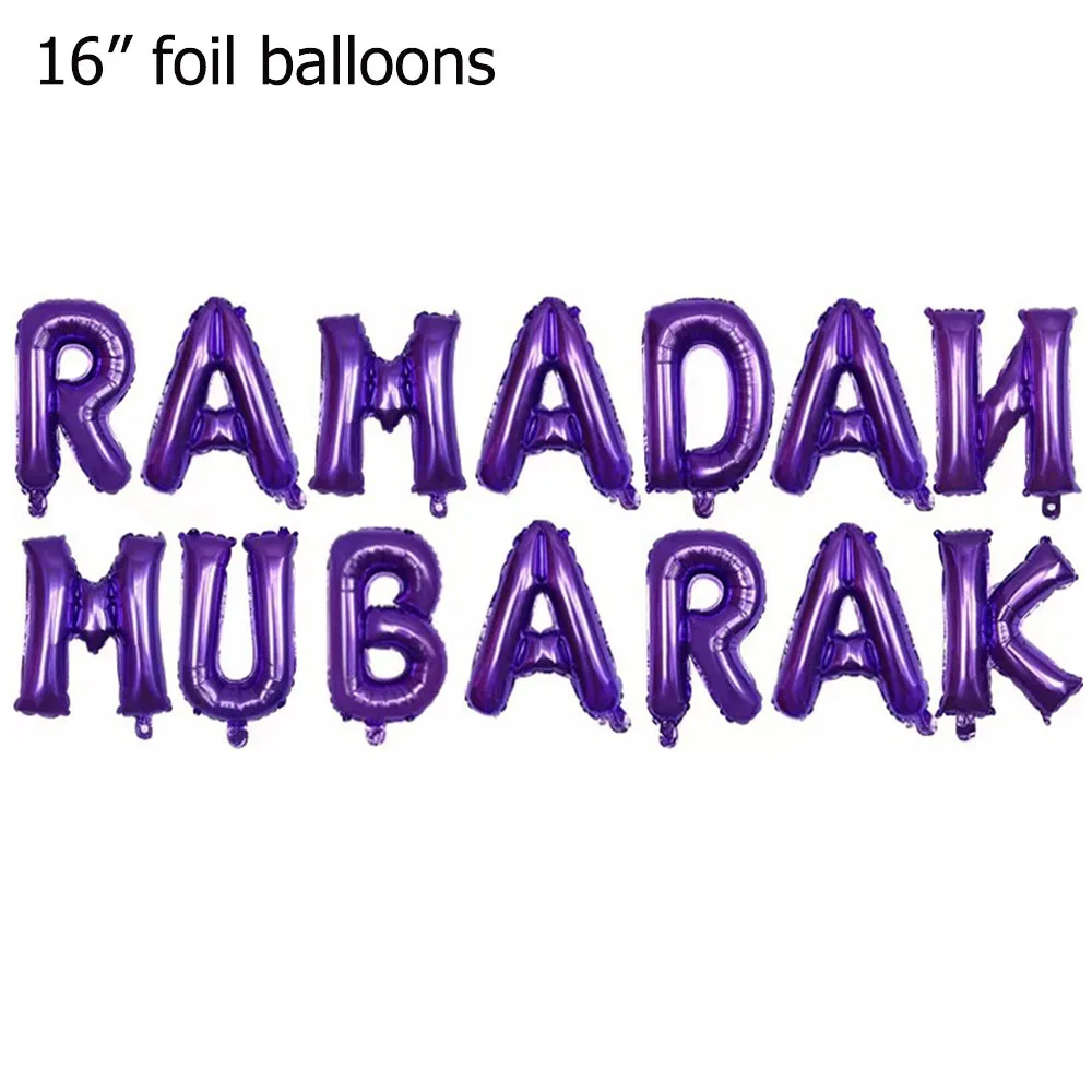 Eid Mubarak Luftballons, Latexfolienballons, Konfetti, Ramadan-Dekoration, Mondschloss für Eid, Zuhause, Party, Dekoration, Zubehör 2024 – Detail 11