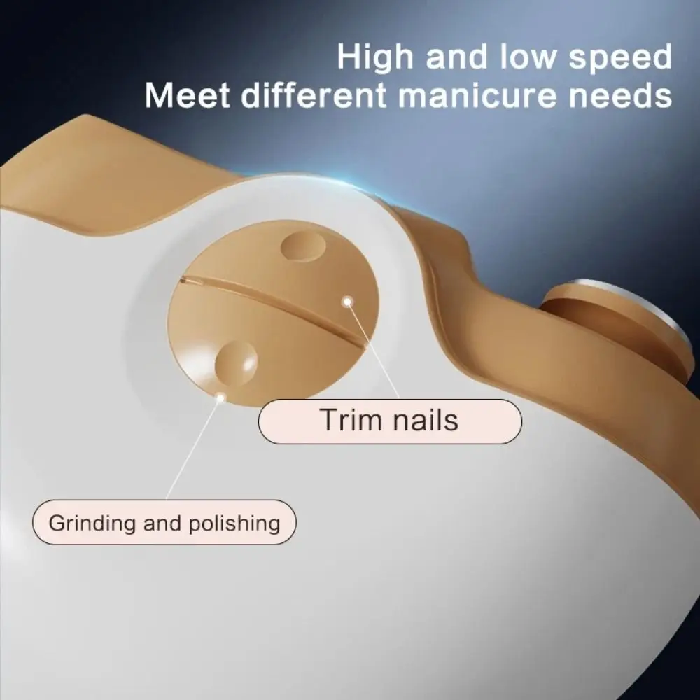 Portable 2 in 1 Electric Nail Clippers Nail Care Rechargeable Automatic Nails Clipper Silent Universal Nail Trimmer Household