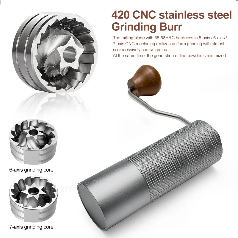 Manual Coffee Grinder CNC Stainless Steel Grinding Core Adjustable  Professional Coffee Bean Grinding With Double Bearing - AliExpress