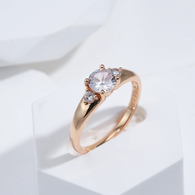 kinel new 585 rose gold bride wedding ring fashion natural zircon crystal rings for women engagement luxury jewelry Kinel New 585 Rose Gold Bride Wedding Ring Fashion Natural Zircon Crystal Rings for Women Engagement Luxury Jewelry 5