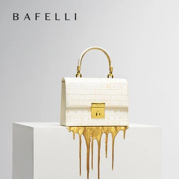 Bafelli 여성용 핸드백, 우아한 여성 스타일, K 골드 정품 가죽 숄더 지갑, 럭셔리 브랜드 2023, 새로운 패션