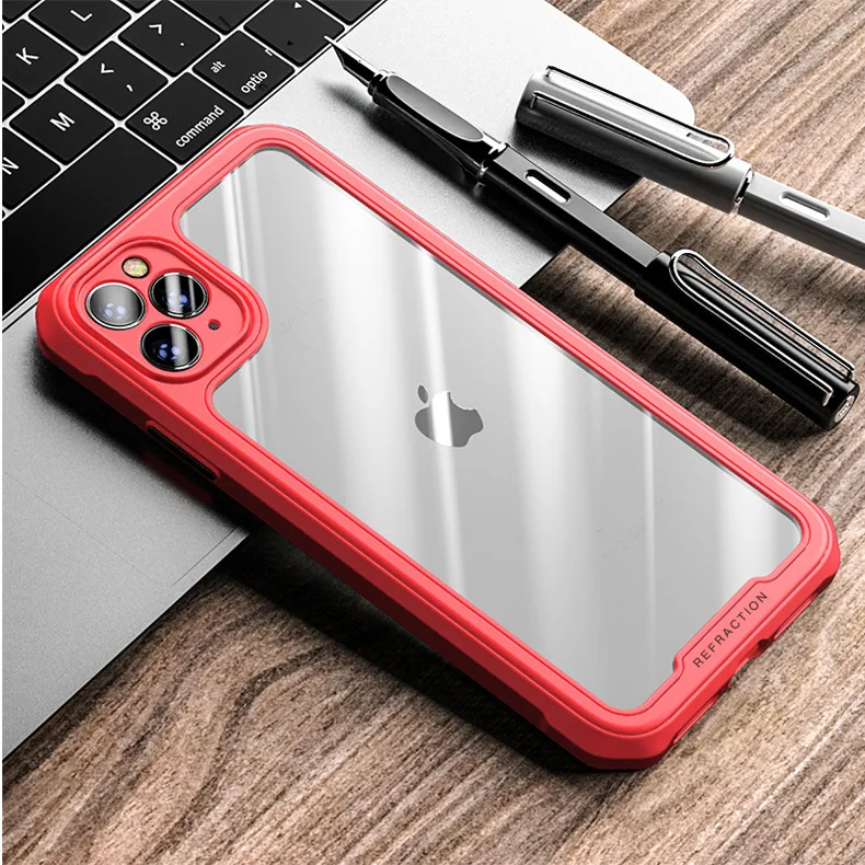 Luxury Silicone Clear Case for iPhone 11 12 13 Pro Max XR XS X 7 8 Plus SE Mini Contrasting Color Buttons Shockproof Armor Cover cheap iphone xr cases