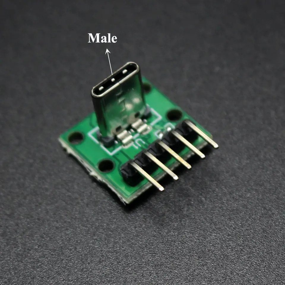 2/5Pcs USB-C Male Female Socket Breakout Board, 5Pin Adapter Module for DIY Projects, Charging and Data Transfer Applications image 9