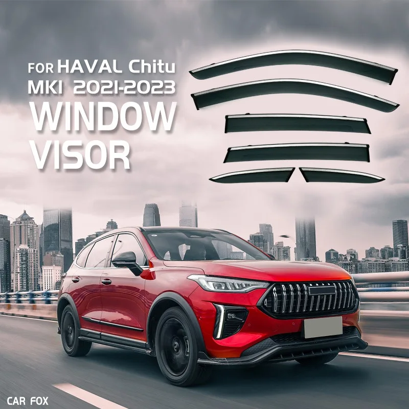 

Window Visor for HAVAL Chi Tu Chrome Deflector Window Trim Accessories Weathershields Wind Rain Guard Shades Awning Shelter