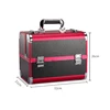 Makeup Train Case Pro Adjustable 4 Sliding Trays Cosmetic Case Storage Organizer Box Lockable Compartments 4