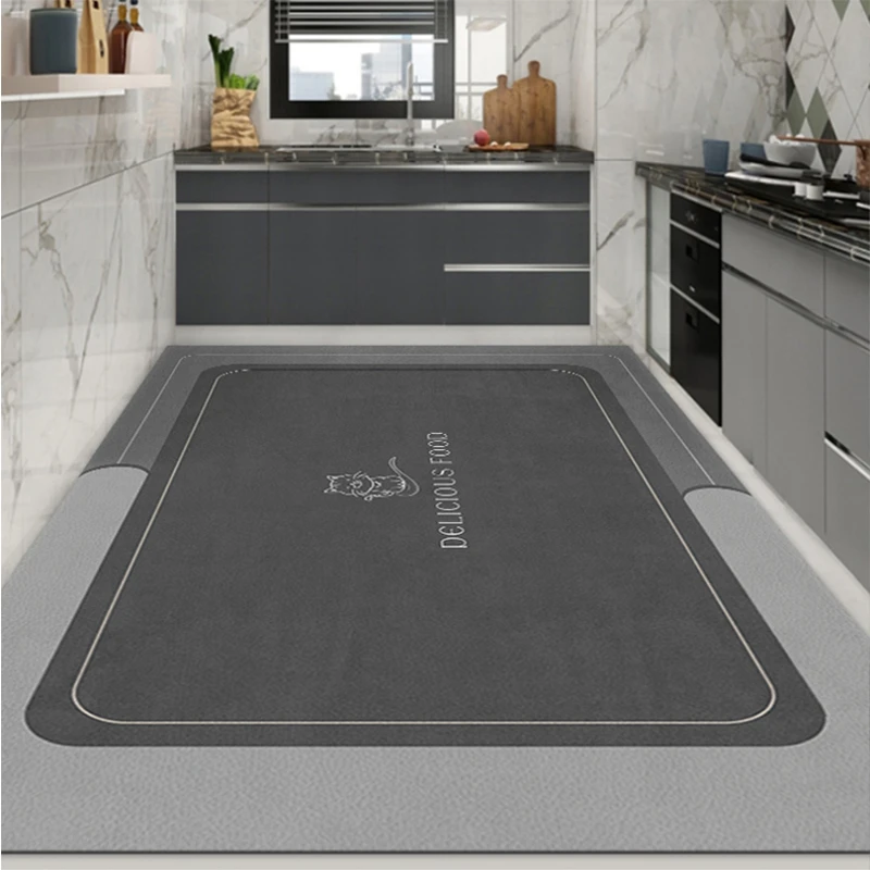 

Kitchen Carpet Waterproof Oil-proof Large Area PVC Leather Balcony Rug Easy To Clean Home Decoration Cartoon Door Mat ковер 러그