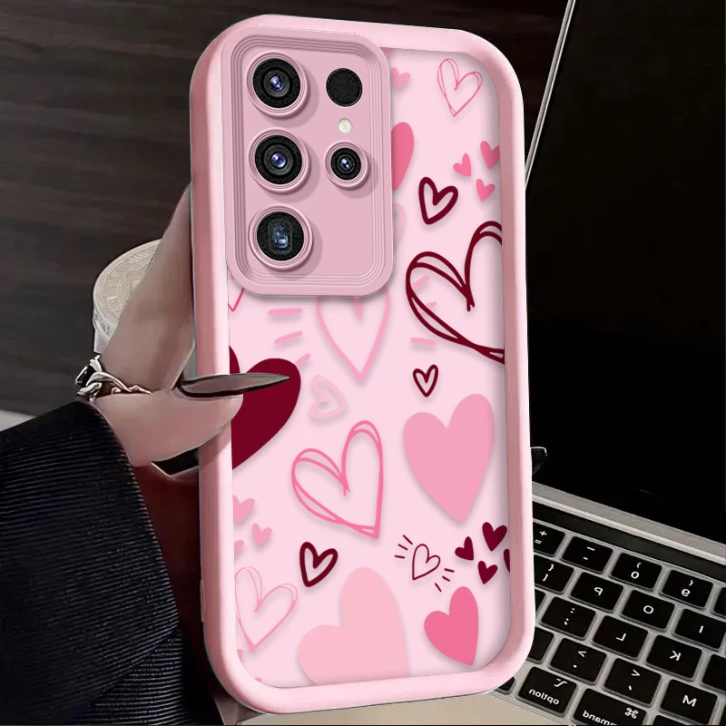 Pink Heart-Shaped Pattern Phone Case