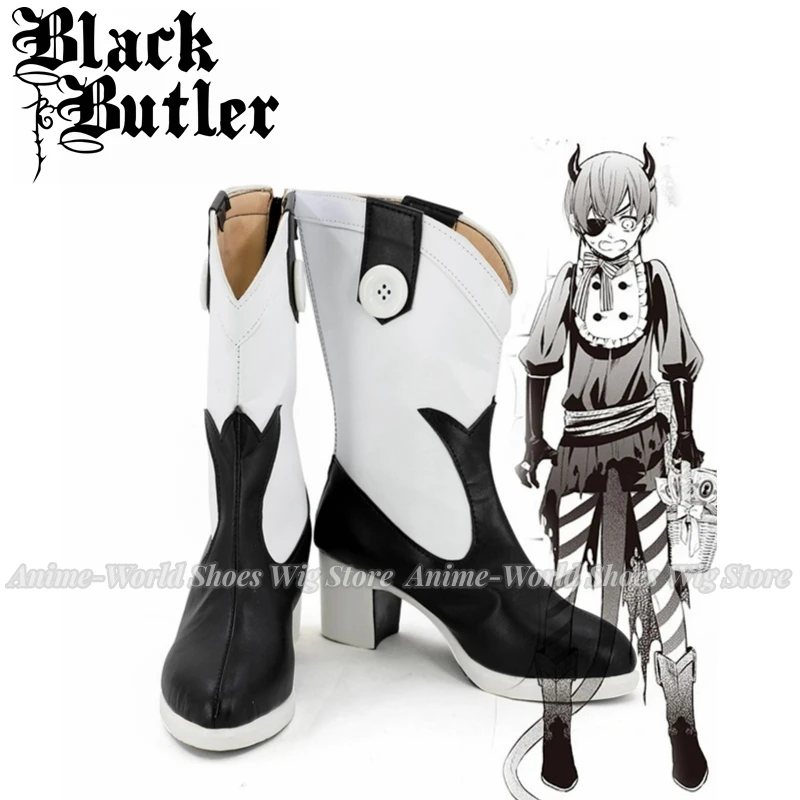 

Kuroshitsuji Ciel Boots Cosplay Black Butler Ciel Phantomhive Cosplay Boots High Heel Shoes Custom Made