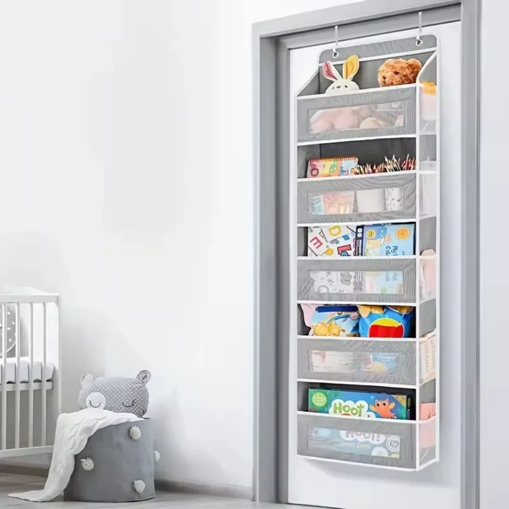 4-Shelf Hanging Storage Organizer - Behind Door, Anti-Tilt, 2/4 Large Capacity Pockets, Suitable for Bedroom, Bathroom, Kitchen 5