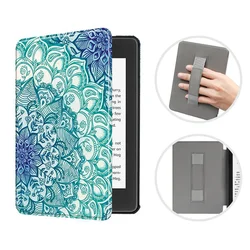 Premium Leather Case with Hand Strap and Auto Wake/Sleep Cover for Colorsoft Signature (Mandala)