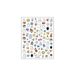 Cute Kawaii Anime Nail Stickers - Adorable Cartoon Character HD Craft Stickers Gift - 8x10.3cm (DP - 238F)