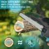 8 Inch Brushless Cordless Oil Electric Chain Saw Rechargeable Garden Wood Logging Pruning Saw Power Tools For Makita 18V Battery 2