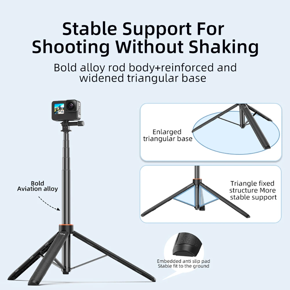 Selfie Stick Tripod with Extension Pole for Travel and Live Video
