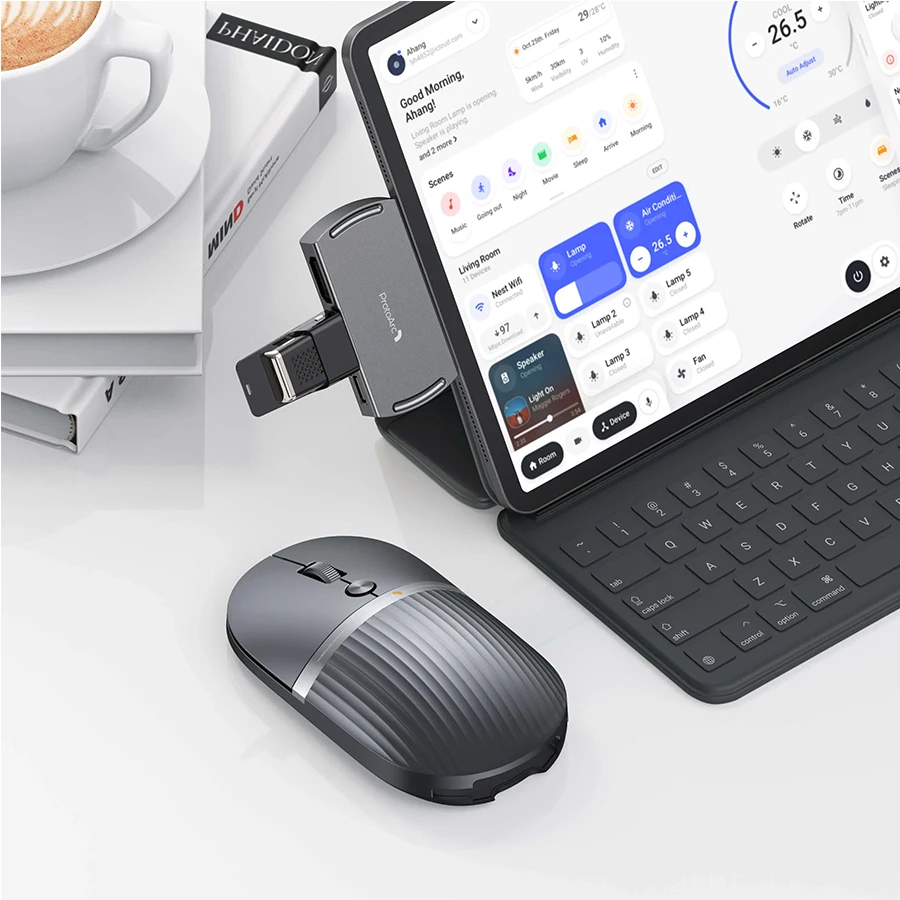 recarregável, laptop, hub com usb c hub,