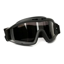 Enhanced Airsoft Tactical Goggles with 3 Lens Options for Windproof and Dustproof Protection (Gray Lens Black)