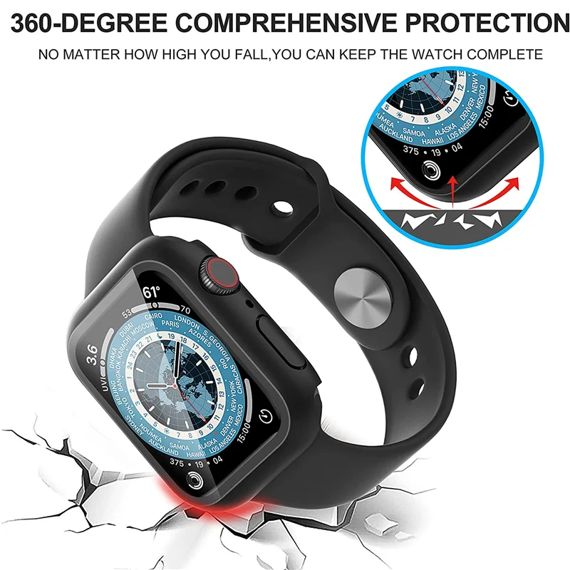 Premium Tempered Glass Bumper Case & Screen Protector Cover