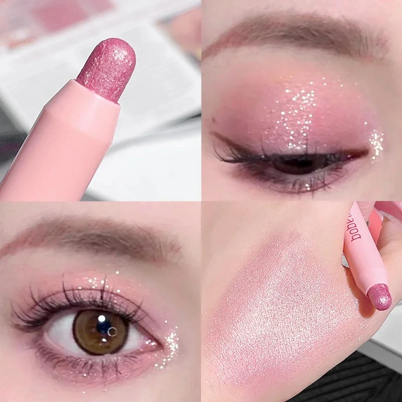 Pearl Eyeshadow Pencil Glitter Waterproof Eyeshadow Eyeliner Matte White Lasting No-blooming Highgloss Lying Silkworm Flash Pens 2