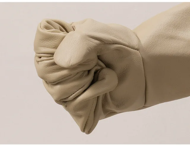 Leather Welding Gloves Premium Hand Protection from Welder Cutting Torch Heat Gauntlet Cuff Tig Welder Grilling Oven Green Egg 6
