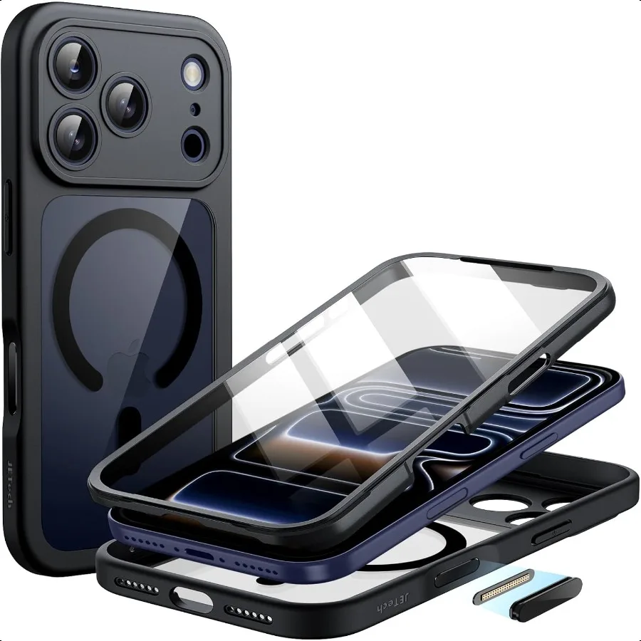 iPhone 17 Pro Max Case with Tempered Glass Protector