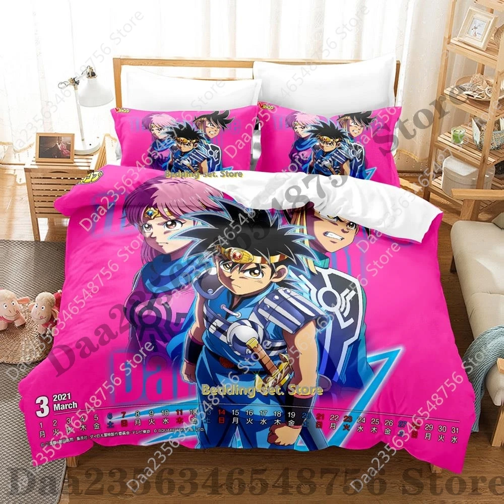 Kpop Cool Game Dragon Quest The Adventure of Dai Bedding Set Single Twin Full Queen King Size Bed Set Adult Kid Bedroom Duvetcov 5