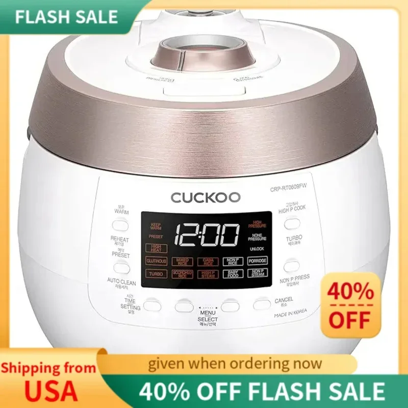 QWQWCuckoo 6 cup Twin Pressure Plate Rice Cooker & Warmer with High Heat,GABA,Mixed,Scorched,Turbo,Porridge,Baby Food,Steam