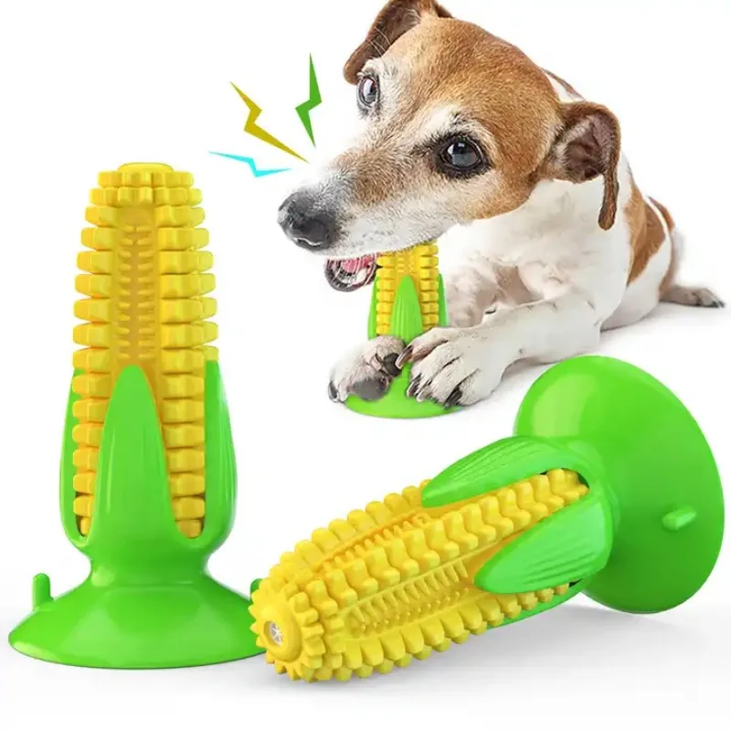 

Dog Corn ToyPet Chew Toy Soft Rubber Bite-resistance Bone Shape Teeth Grinding Chewing Toys for Small Dogs Training Pet Supplies