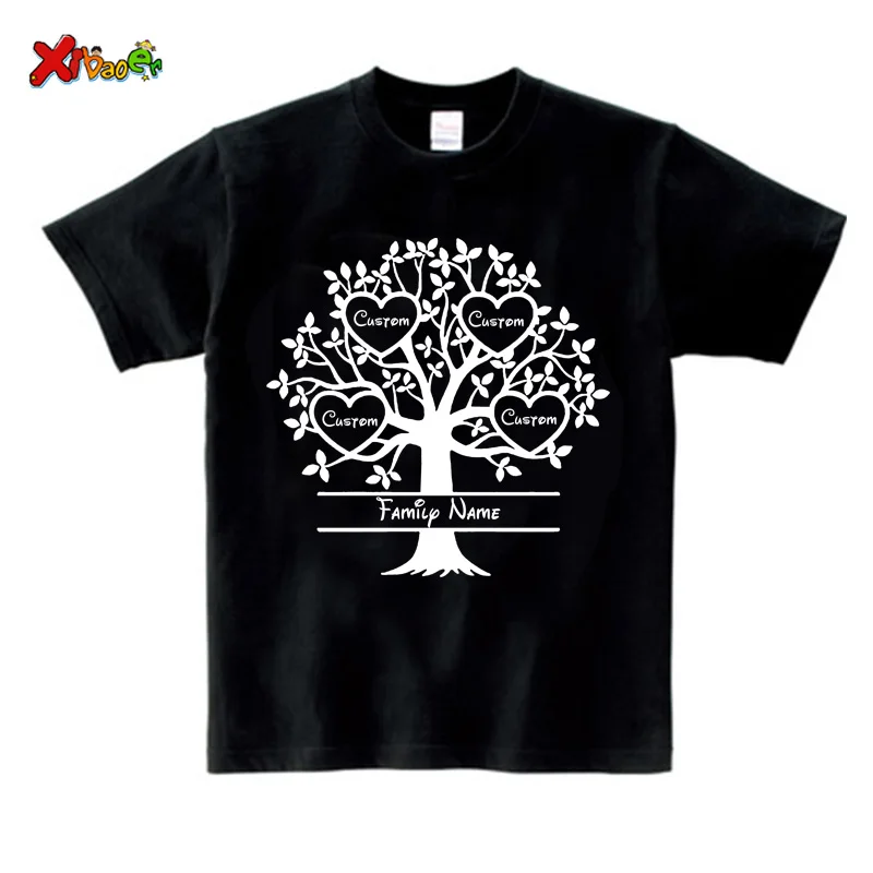 

Family T Shirt Girl Matching Outfits Tshirts Kids Party Custom Name Love Tree T-Shirt Family Look Baby Clothes Familien Outfit