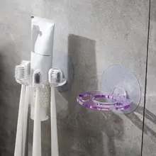 

NEW Self-adhesive Wall Mount Toothpaste Dispenser Toothbrush Holder Storage Squeezer Shaver Holder Bathroom Shelves