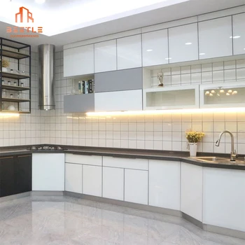 ตู้ครัวขนาดเล็กสีขาวกันน้ำ โครงอะลูมิเนียมแบบรังผึ้ง สำหรับรถบ้าน ดีไซน์ทันสมัย 1