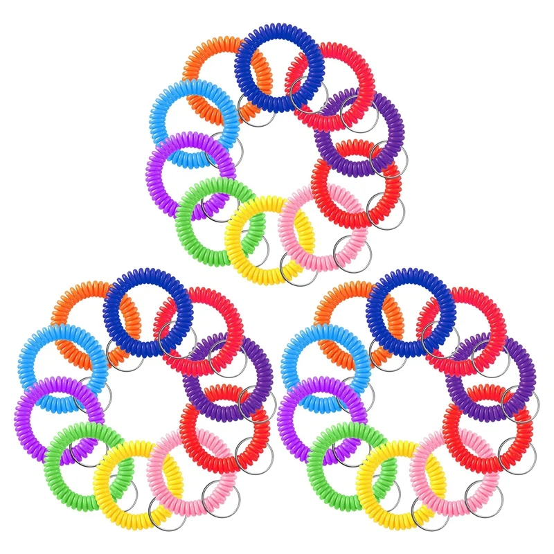 porte-cles-bobine-de-poignet-a-ressort-colore-porte-cles-de-poignet-extensible-porte-cles-de-bracelet-anneau-de-poignet-jor-300-pieces