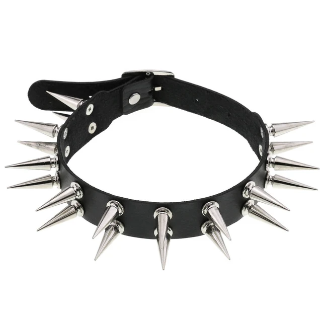 Punk Spiked Choker Collar With Spikes Rivets Women Men Emo Studded Chocker  Necklace Goth Jewelry
