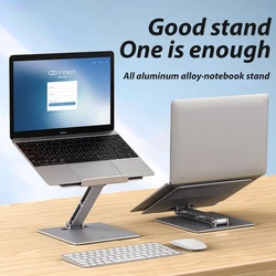 Support réglable pour ordinateur portable, antidérapant, ajouré, charge en aluminium 10kg, support de refroidissement pour Macbook et tablette 