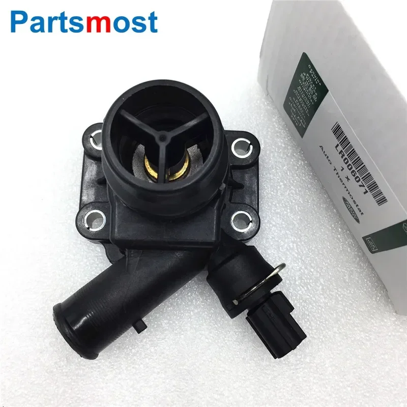 Engine Coolant Thermostat Thermostat Housing Cover 3.2L Petrol with Gasket for LAND ROVER Freelander LR2 Volvo S60 V60 XC60 XC70 XC90