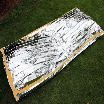 Outdoor Edc Camping Gear Thermal Sack First Aid Rescue Kit Mylar Blanket Portable Waterproof Emergency Survival Sleeping Bag