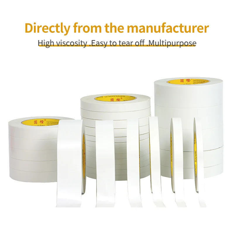 Ultra-Strong Double-Sided Adhesive Tape - 10M, Hand-Tearable, Various Widths