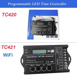 Upgraded TC420 Time programable RGB Light LED Controller DC12V 24V 5 Channels 20A TC421 WiFi Programmable LED Strip Dimmer